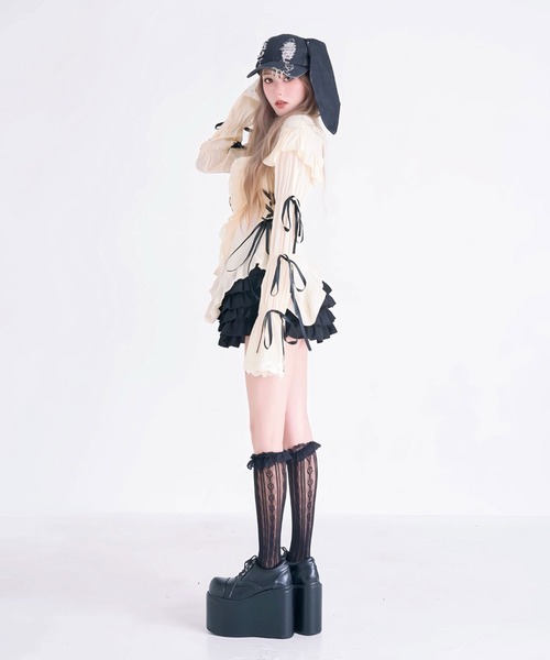 Diable baiser（ディアブルベーゼ） ブラウス シャツ レースアップ