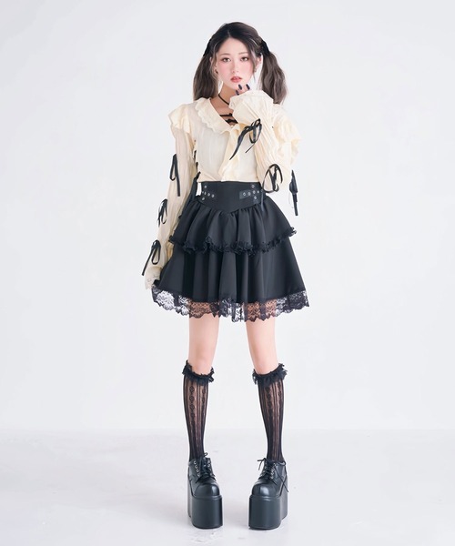 Diable baiser（ディアブルベーゼ） ブラウス シャツ レースアップ