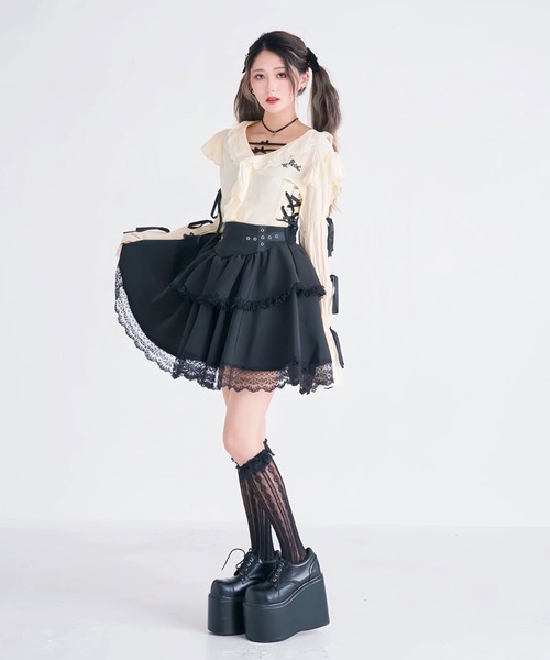 Diable baiser（ディアブルベーゼ） ブラウス シャツ レースアップ