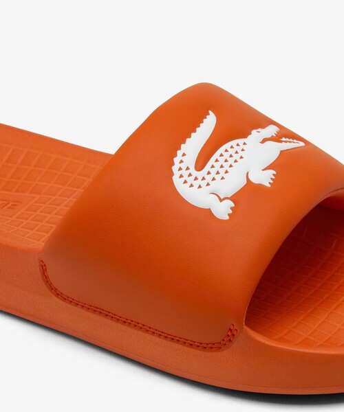 LACOSTE オレンジ サンダル LACOSTE サンダル メンズ SERVE SLIDE 1.0 125 1 CMA : ZOZOTOWN