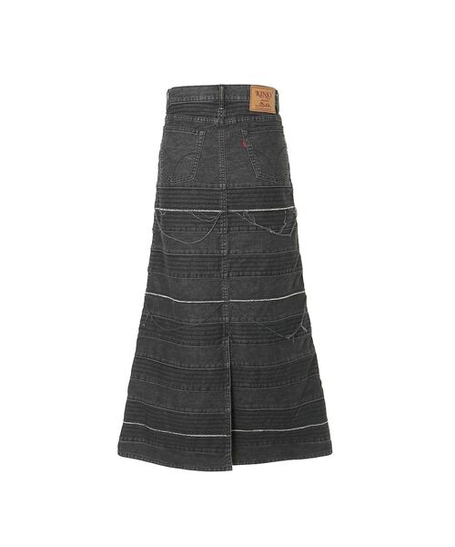 HYSTERIC GLAMOUR スカート スクラッチロングデニムスカート