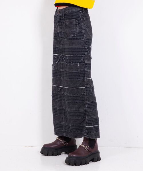 ヒステリックグラマー HYSTERIC GLAMOUR スクラッチデニムスカート スクラッチロングデニムスカート|HYSTERIC GLAMOUR WOMEN