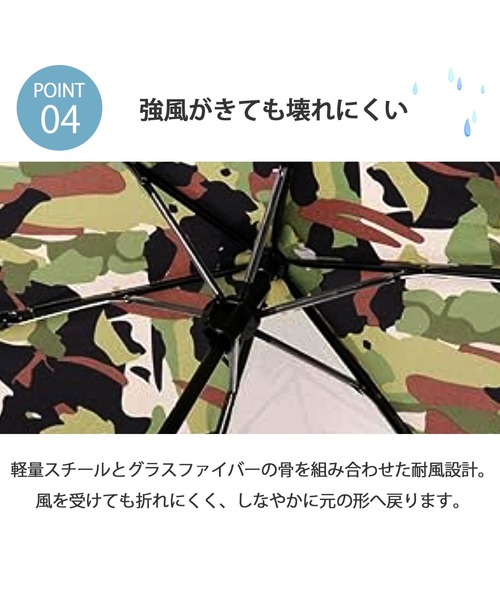 NAKATANI（中谷） 折りたたみ傘 折り畳み 傘 ミリタリークール 透明窓