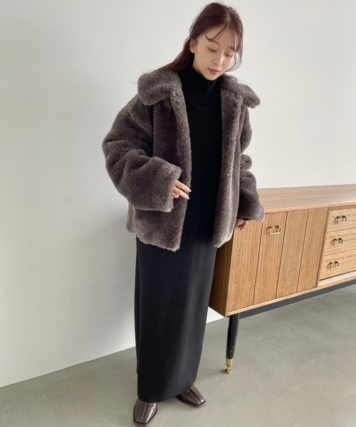 「LOWRYS FARM」 ニットワンピース FREE ホワイト レディース_画像8