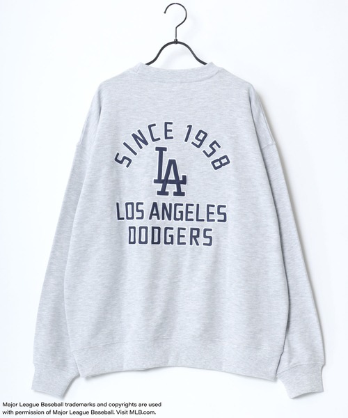 「MLB」 「genuinemerchandise」スウェットカットソー L アッシュグレー メンズ_画像4