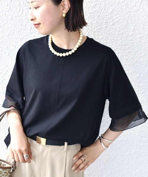 【新品✨ 接触冷感・UVカット】オンワード 自由区 サラサラ感 プルオーバー 新品✨ 接触冷感・UVカット】オンワード 自由区 サラサラ感 プルオーバー