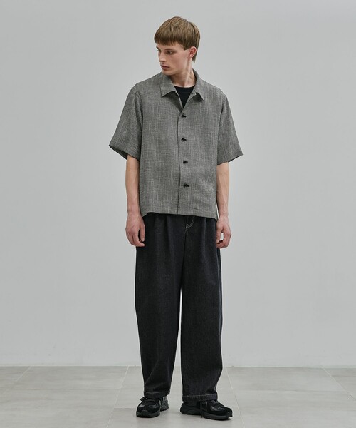 STUDIOUS × UNITED TOKYO シャツ ダークグレー STUDIOUS シャツ 「STUDIOUS×UNITED TOKYO」DRY TWILL OPEN