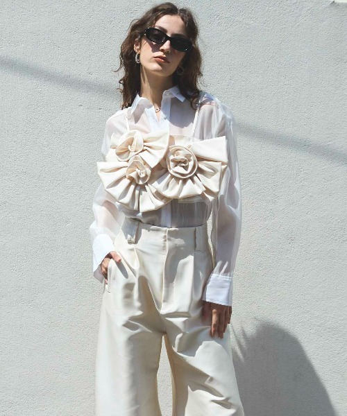 トップス Maison special ribbon vest(White) リボンホールニットベスト【MAISON SPECIAL/メゾンスペシャル