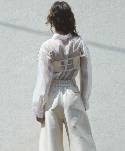 ビジュービスチェ【MAISON SPECIAL/メゾンスペシャル】白　ホワイト MAISON SPECIAL(メゾンスペシャル)｜【予約販売】2WAY Knit Flare