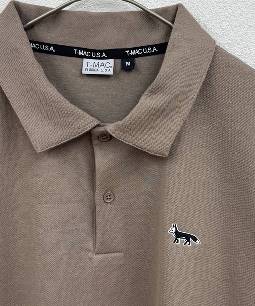 T-MAC OUTING ポロシャツ T-MAC ワンポイント刺繍 オーバーサイズ半袖