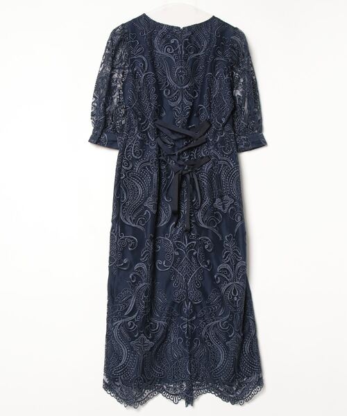 ✨美品✨TO BE CHIC リボン付 上品 ネイビー 7分袖 ワンピース 40 美品】to be chic ワンピース 七分袖 - メルカリ