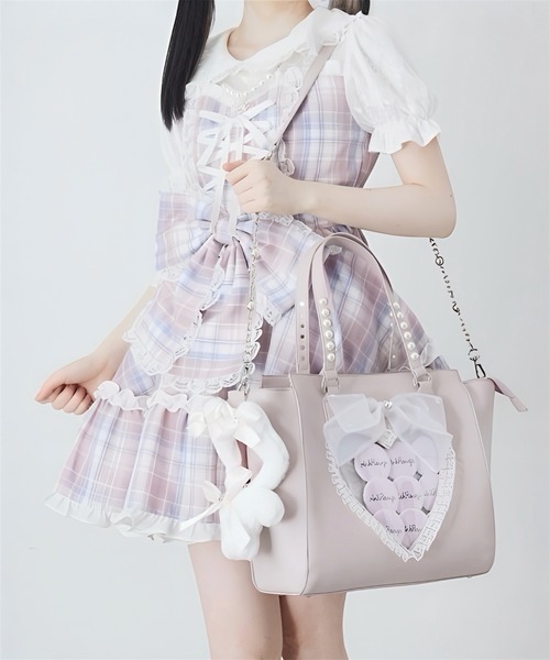 Ank Rouge 確定ファンサのおまじない 白 痛バ 痛バ】ぬいと一緒におでかけ確定ファンサのおまじないBAG 【大】 - Ank