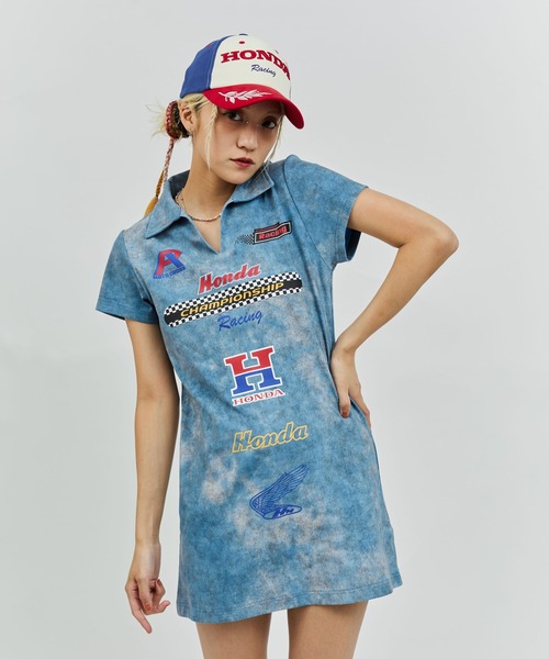 レーシング　ワンピース atmos girls ワンピース HONDA x atmos pink Racing Dress / ホンダ