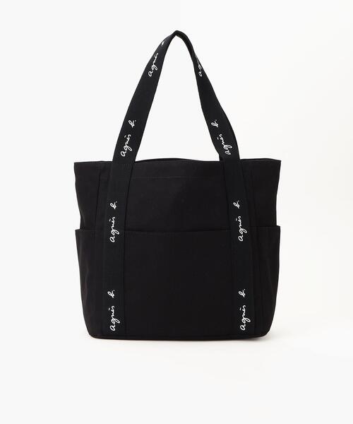 agnès b. ブラック トートバッグ agnès b. VOYAGE ブラック トートバッグ Мサイズ 新品・未使用
