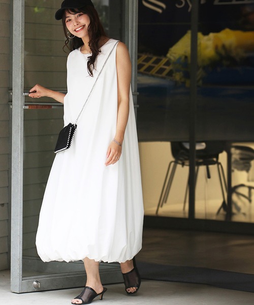 ワンピースバルーン】ANAYI ピンク ワンピース バルーンスリーブ 36