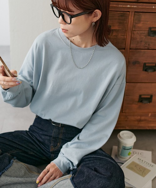 「DISCOAT」 長袖カットソー MEDIUM ホワイト レディース