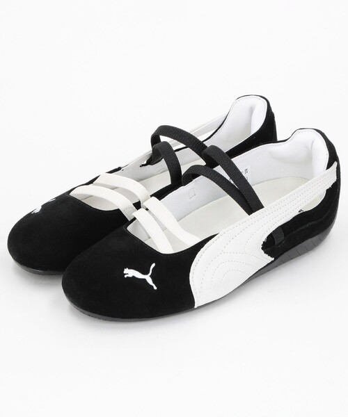 プーマ ウィメンズ スピードキャット バレエ SD ホワイト ブラック 23.5 PUMA プーマ ウィメンズ スピードキャット バレエ レザー