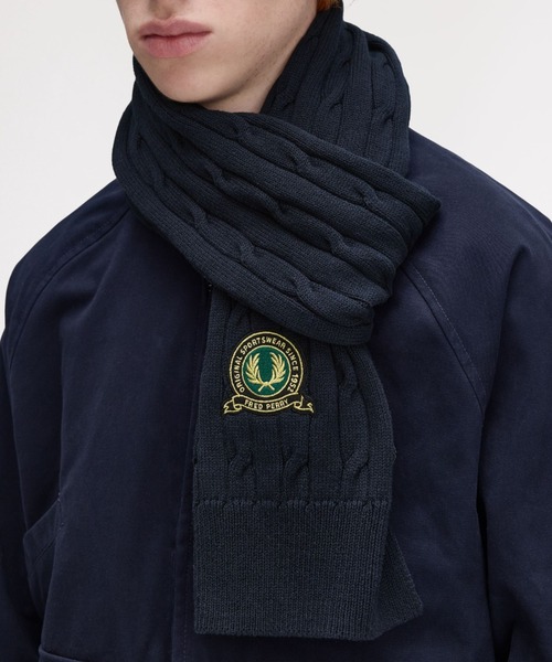 FRED PERRY（フレッドペリー） マフラー Tennis Badge Cable Scarf