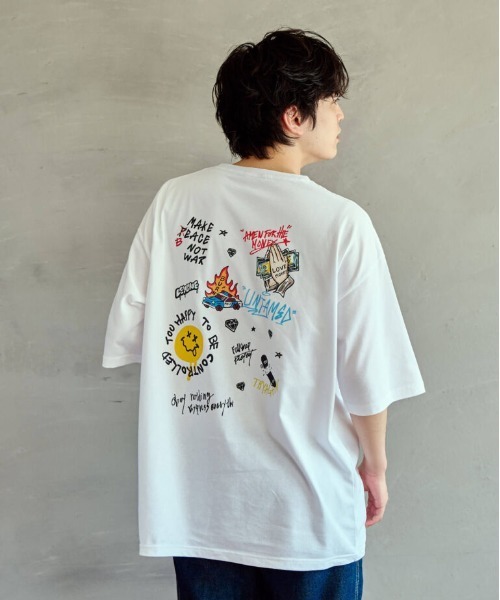 tシャツ 「Leyline」Scribble tee メンズ レディース : ZOZOTOWN Yahoo