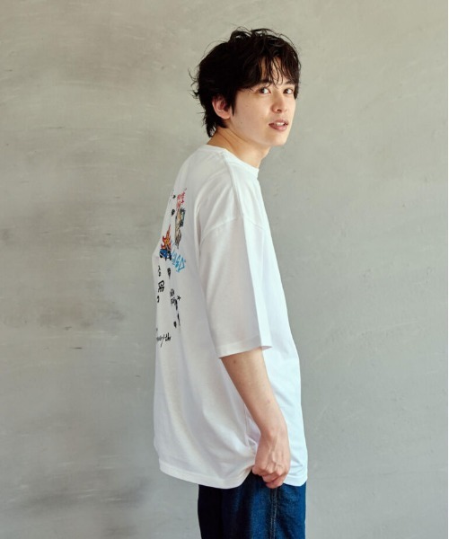 tシャツ 「Leyline」Scribble tee / 落書き風マルチグラフィック