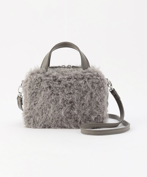 MONO COMME CA（モノコムサ） ボストンバッグ 2WAY フェイクファー