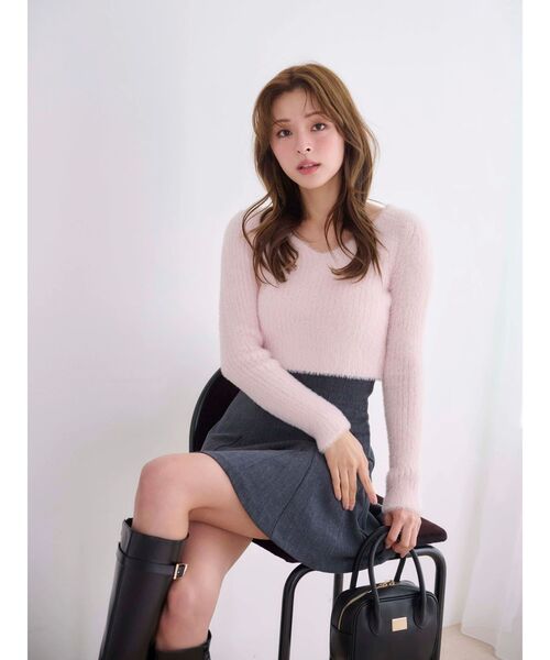 MERCURYDUO（マーキュリーデュオ） ニット セーター ミニシャギーV