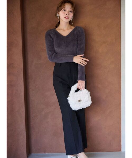 MERCURYDUO（マーキュリーデュオ） ニット セーター ミニシャギーV