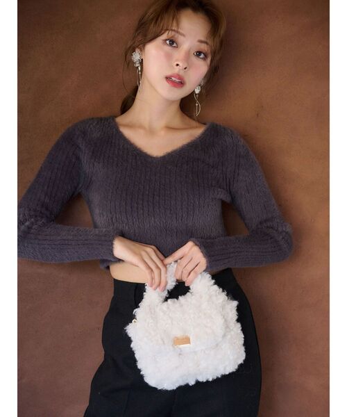 MERCURYDUO（マーキュリーデュオ） ニット セーター ミニシャギーV