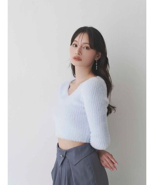 MERCURYDUO（マーキュリーデュオ） ニット セーター ミニシャギーV