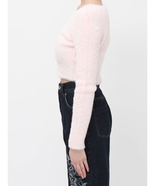 AND MARY クロップドニット MERCURYDUO（マーキュリーデュオ） ニット セーター ミニシャギーV