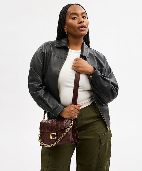 COACH タビー ショルダー バッグ キルティング　ゴールド　ブラック　黒 COACH ショルダーバッグ バッグ チェーン タビー ショルダー