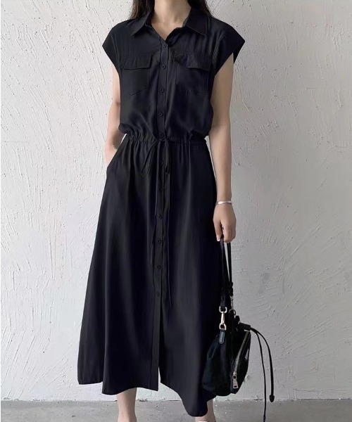 「a lot of love」 半袖ワンピース FREE ブラック レディース_画像3