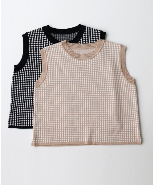 「Ehre style」 ノースリーブニット FREE ベージュ レディース_画像5