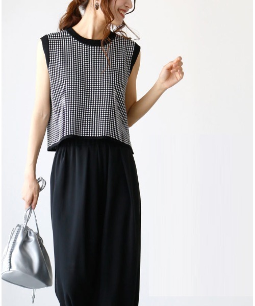 「Ehre style」 ノースリーブニット FREE ベージュ レディース_画像7