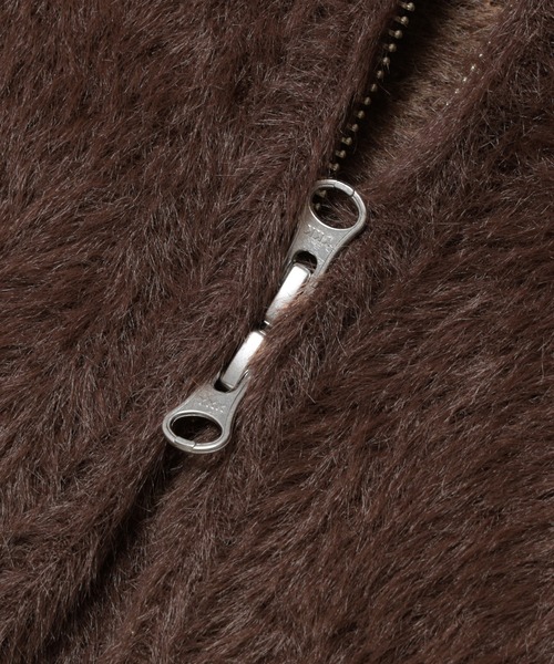 X-girl（エックスガール） ニット セーター LOGO JACQUARD ZIP UP