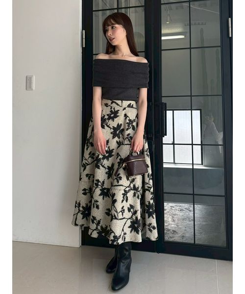 FRAY I.D（フレイ・アイディー） ニット セーター オフショルドレープ