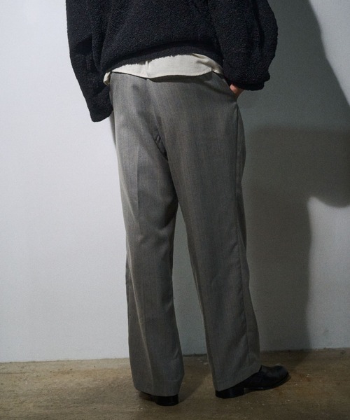 THE BOLDMAN スラックス 2tuck Pinstripe Slacks / ツータックピン