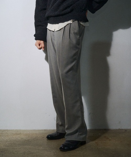 THE BOLDMAN スラックス 2tuck Pinstripe Slacks / ツータックピン