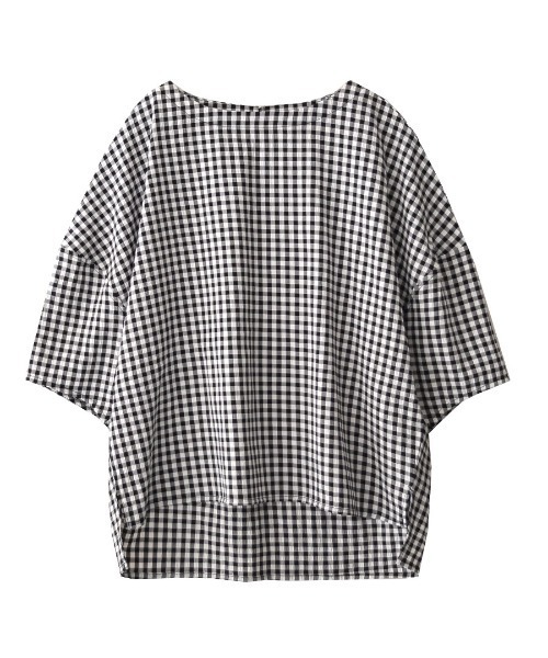 「zootie」 半袖ブラウス M ホワイト×ブラック レディース_画像3