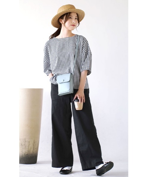 「zootie」 半袖ブラウス M ホワイト×ブラック レディース_画像5