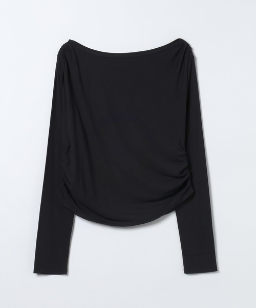JEANASIS tシャツ アシメギャザーボートネックLS/594167 レディース