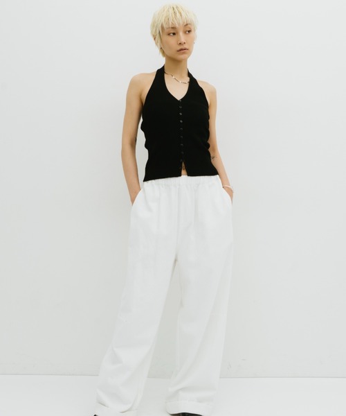 HANNE ベスト ジレ ホルターネックニットベスト レディース : ZOZOTOWN