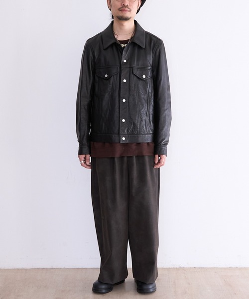 A LEATHER（エーレザー） コート ジャケット A LEATHER TRUCKER JACKET