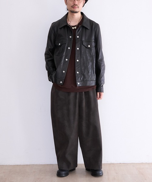 A LEATHER（エーレザー） コート ジャケット A LEATHER TRUCKER JACKET