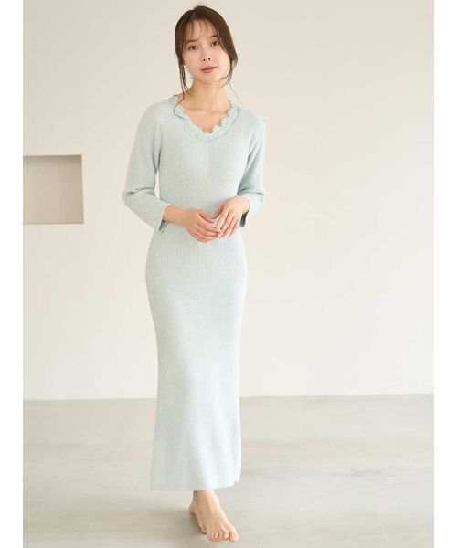 SNIDEL HOME パジャマ ルームウェア 「Warm Misty」ニットワンピース