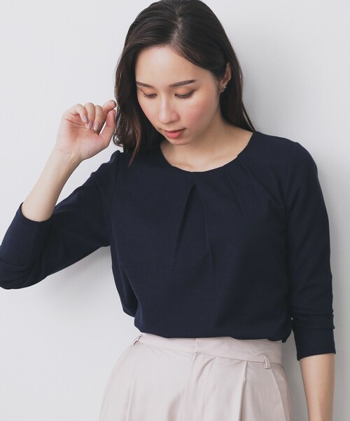 トップス ^_^ index（インデックス） tシャツ フロントタックトップス「洗濯機洗い可