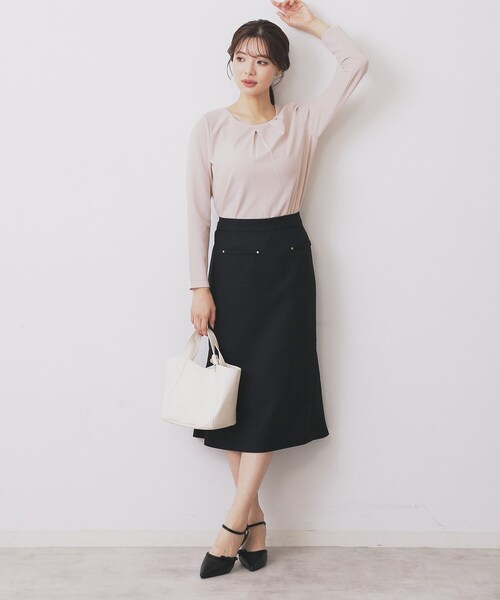 トップス ^_^ index（インデックス） tシャツ フロントタックトップス「洗濯機洗い可