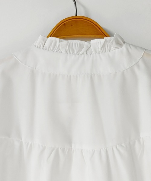 ブラウス シャツ フリルネックシャツ レディース : ZOZOTOWN Yahoo!店