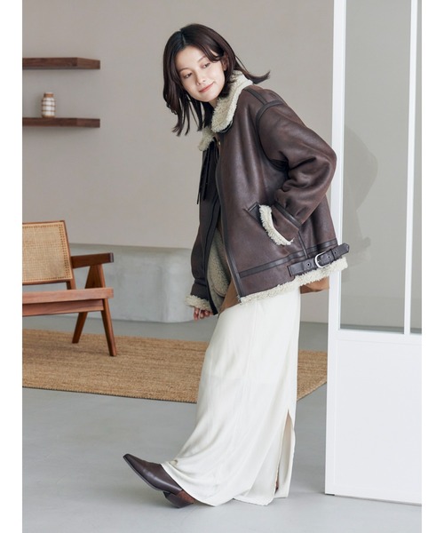 Ungrid（アングリッド） ブルゾン アウター フェイクムートンボア