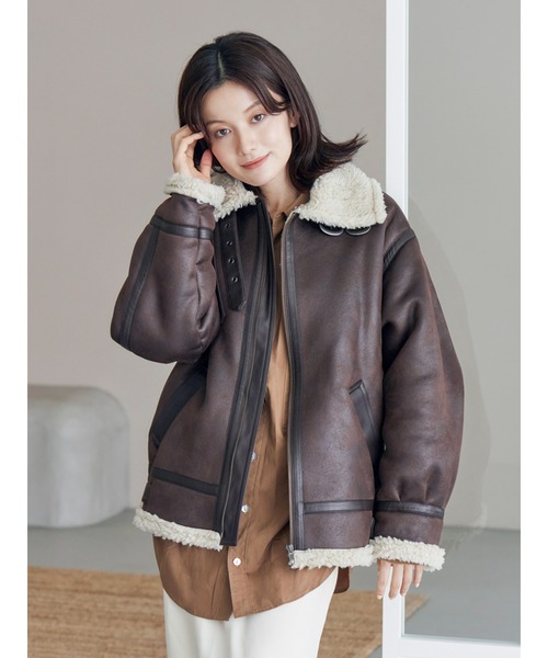 Ungrid（アングリッド） ブルゾン アウター フェイクムートンボア